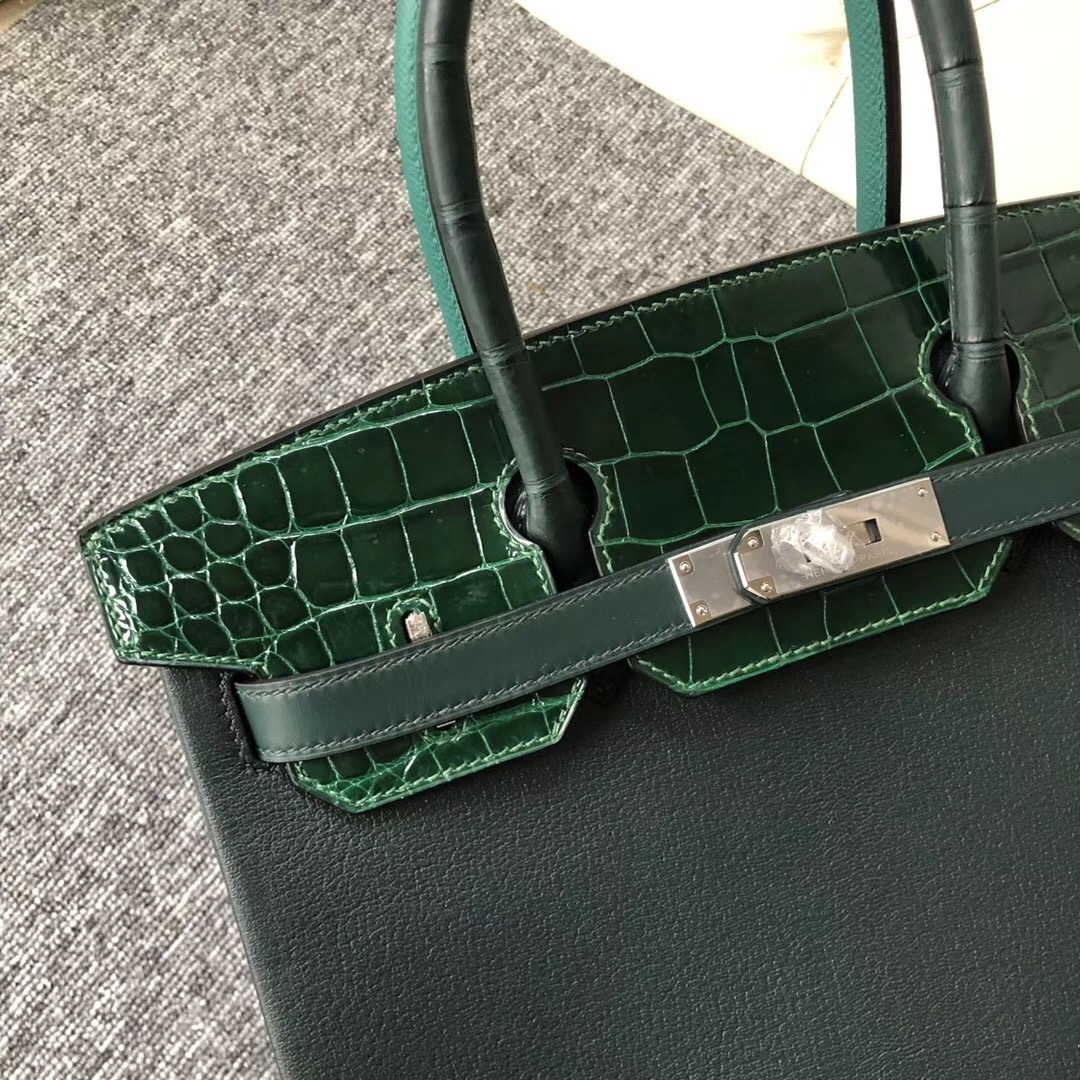 Australia Hermes HSS Birkin 30cm 限量八拼色 愛馬仕 1T泰坦綠 CK67祖母綠