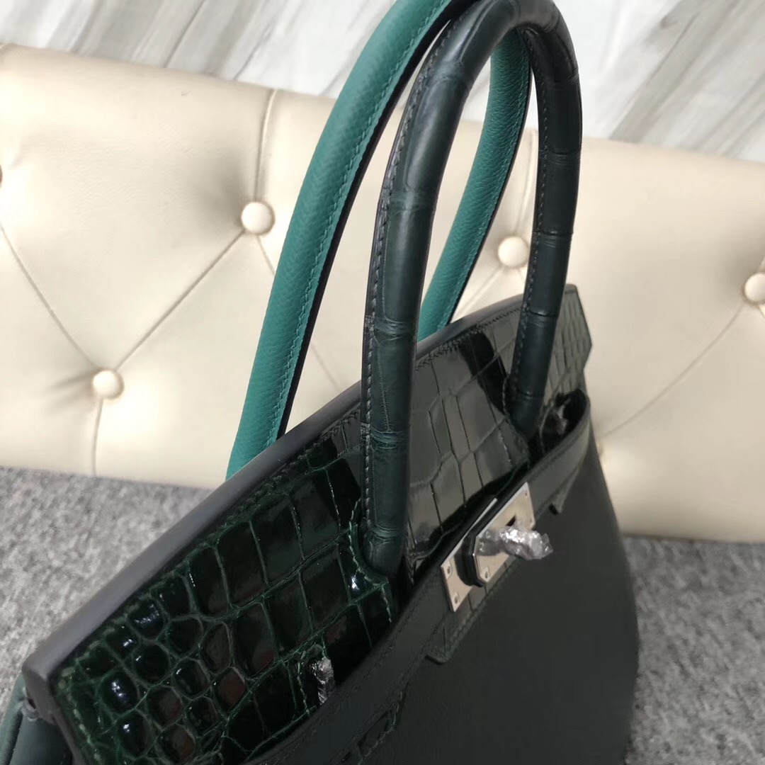 Australia Hermes HSS Birkin 30cm 限量八拼色 愛馬仕 1T泰坦綠 CK67祖母綠