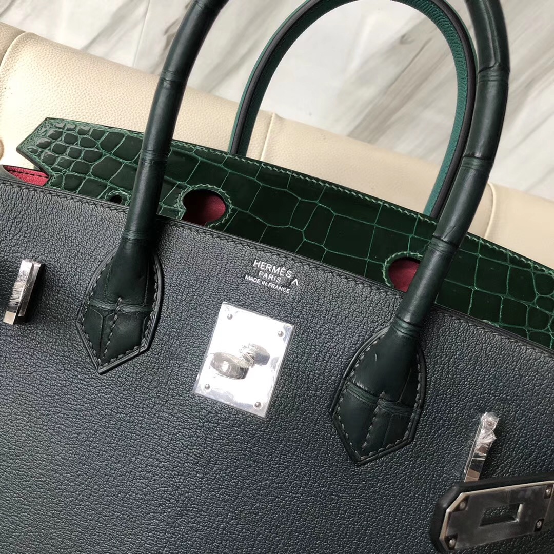 Australia Hermes HSS Birkin 30cm 限量八拼色 愛馬仕 1T泰坦綠 CK67祖母綠