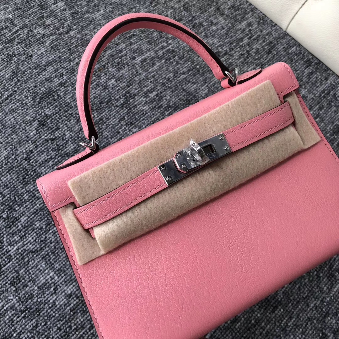 Australia Hermes Kelly Mini 2代 1Q奶昔粉 Rose Confetti Chevre山羊皮