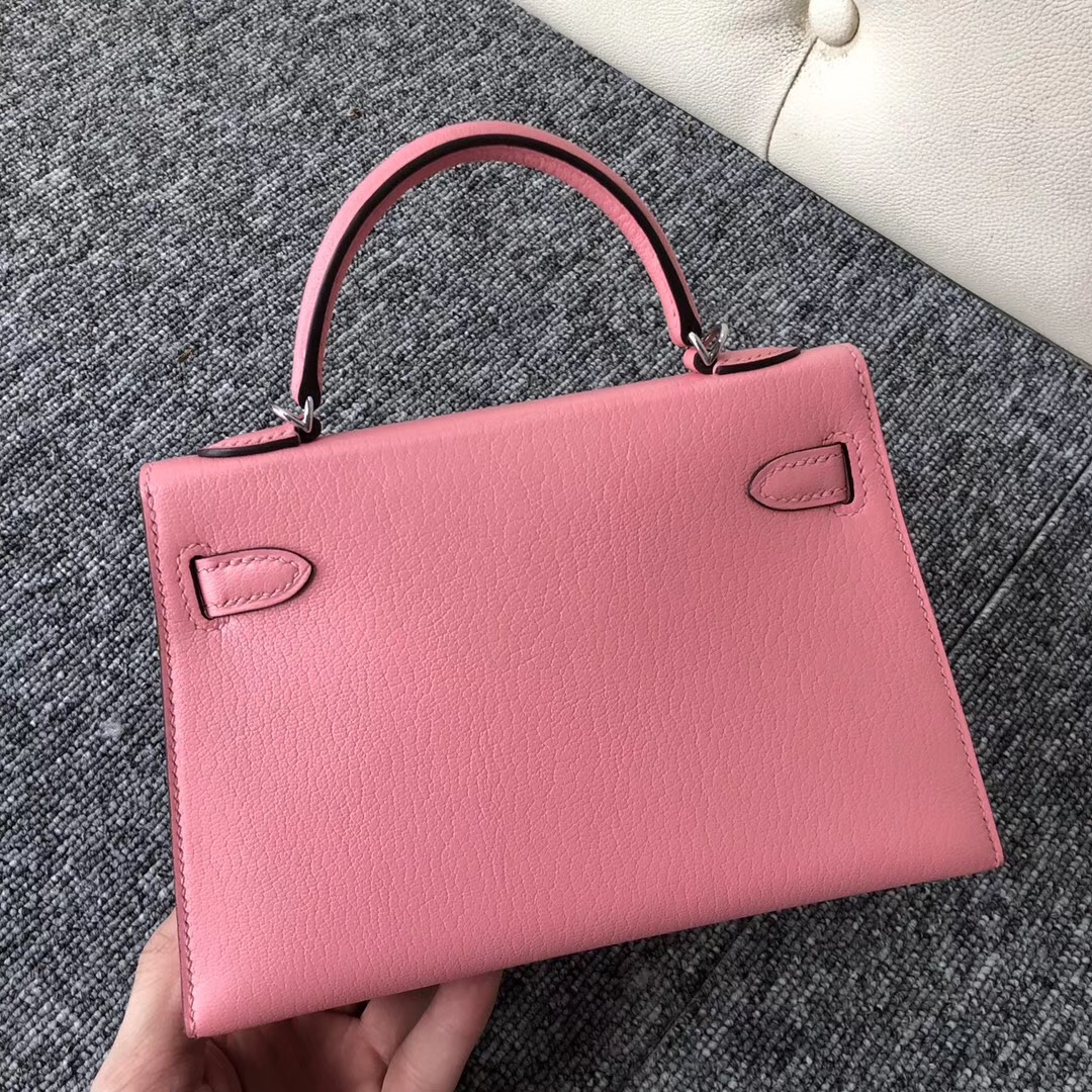 Australia Hermes Kelly Mini 2代 1Q奶昔粉 Rose Confetti Chevre山羊皮