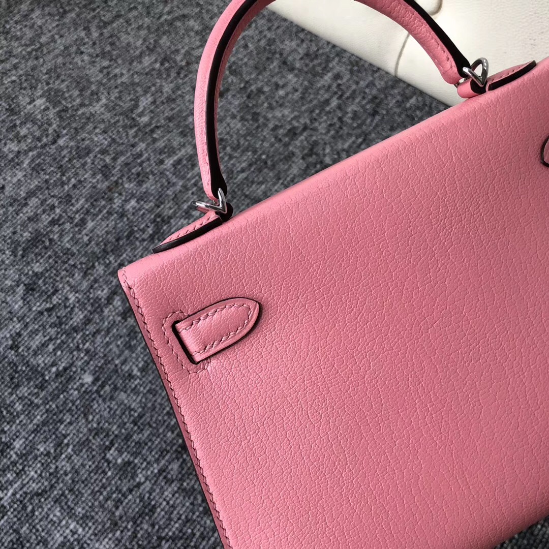 Australia Hermes Kelly Mini 2代 1Q奶昔粉 Rose Confetti Chevre山羊皮