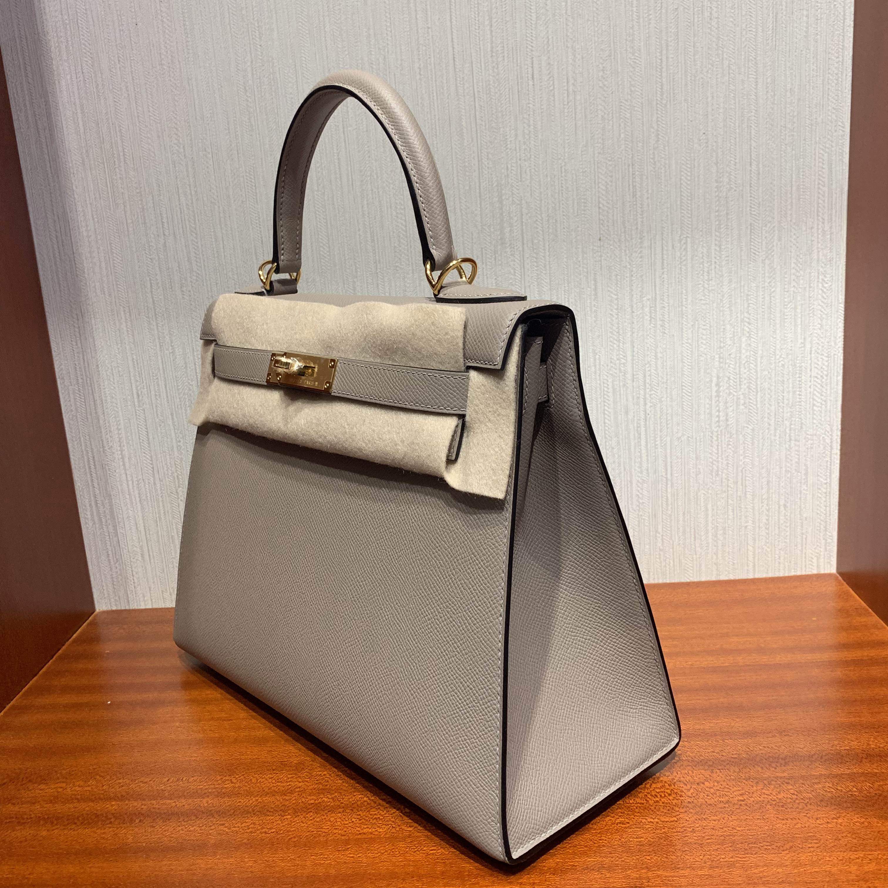 愛馬仕包包價格 Hermes Kelly 28cm bag M8 Griss Asphalte瀝青灰 Epsom