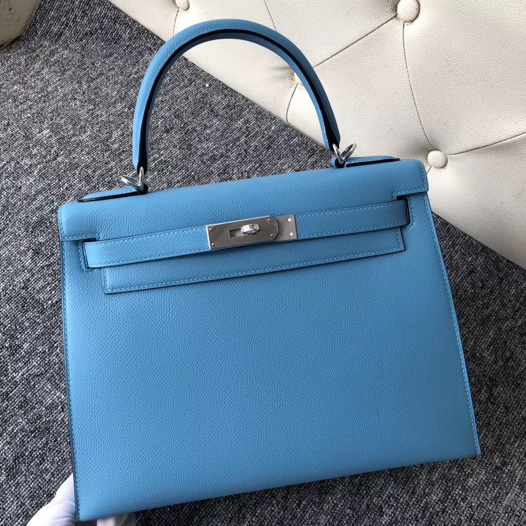 澳大利亞愛馬仕凱莉包 Australia Hermes Kelly 28cm P3北方藍 Blue de nord