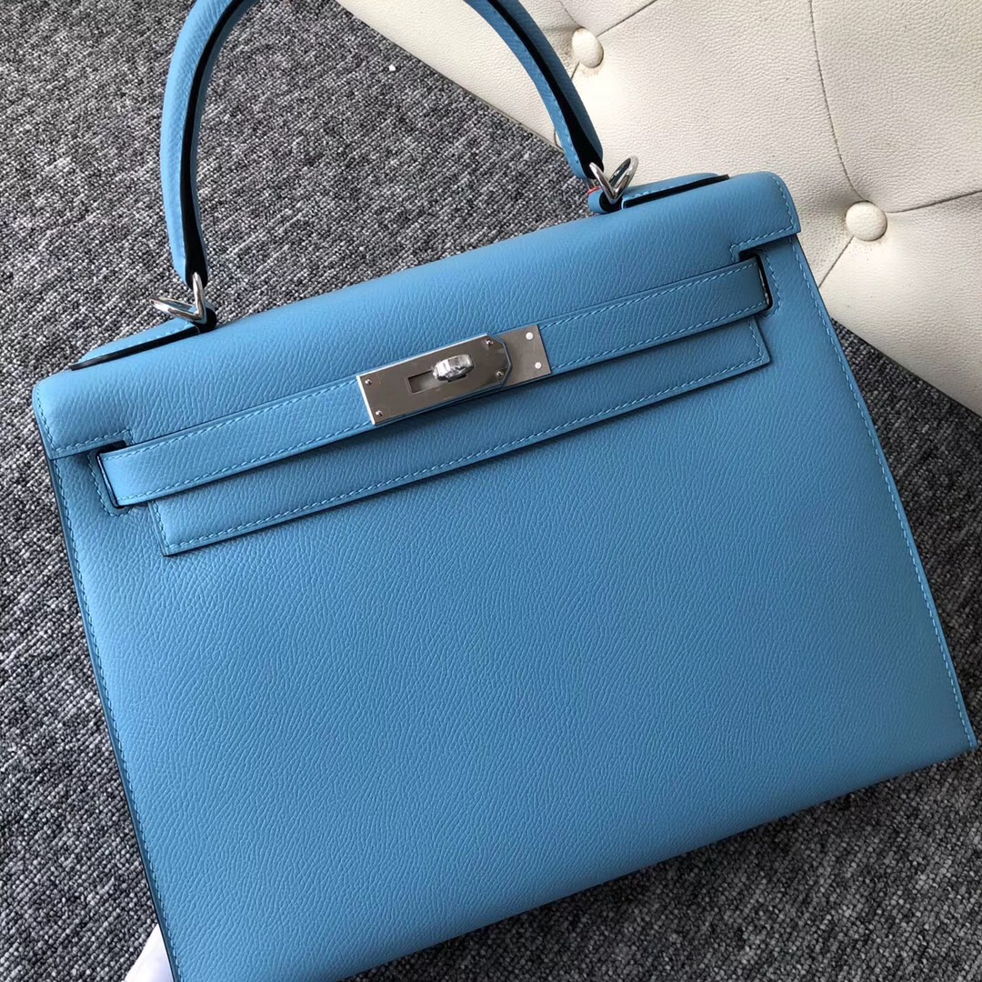 澳大利亞愛馬仕凱莉包 Australia Hermes Kelly 28cm P3北方藍 Blue de nord