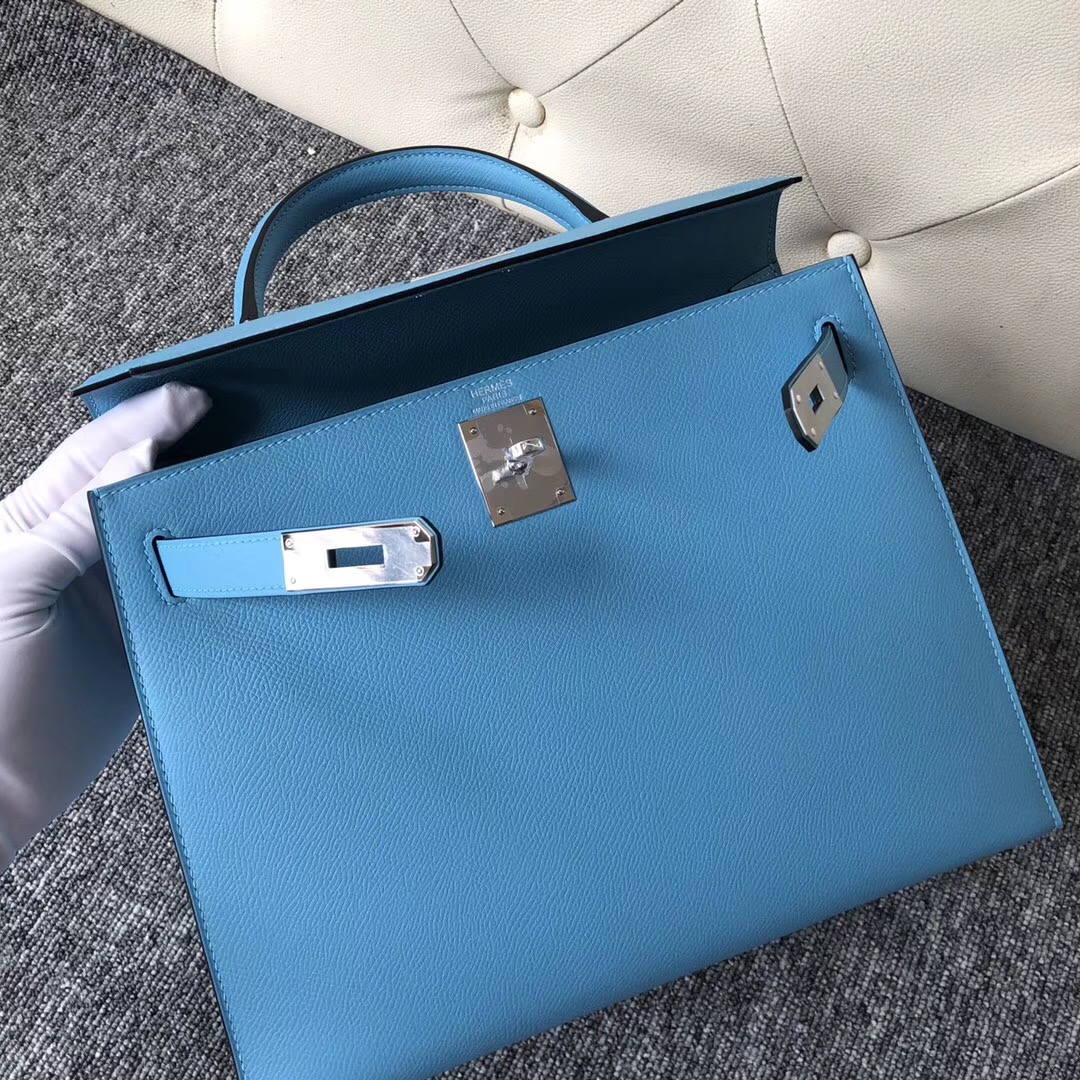 澳大利亞愛馬仕凱莉包 Australia Hermes Kelly 28cm P3北方藍 Blue de nord