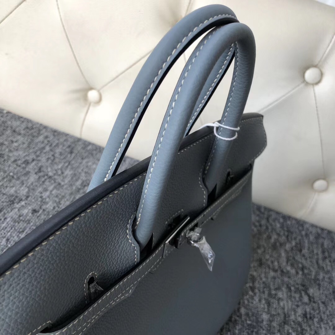 泰國愛馬仕鉑金包 Thailand Hermes Birkin 25cm Togo J7 亞麻藍 blue lin
