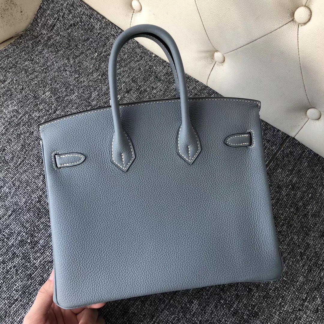 泰國愛馬仕鉑金包 Thailand Hermes Birkin 25cm Togo J7 亞麻藍 blue lin