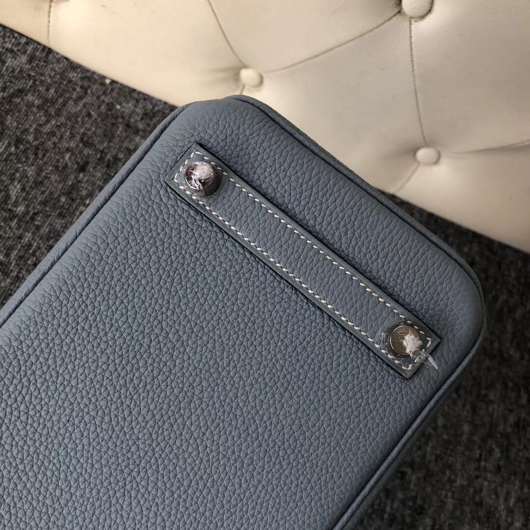 泰國愛馬仕鉑金包 Thailand Hermes Birkin 25cm Togo J7 亞麻藍 blue lin