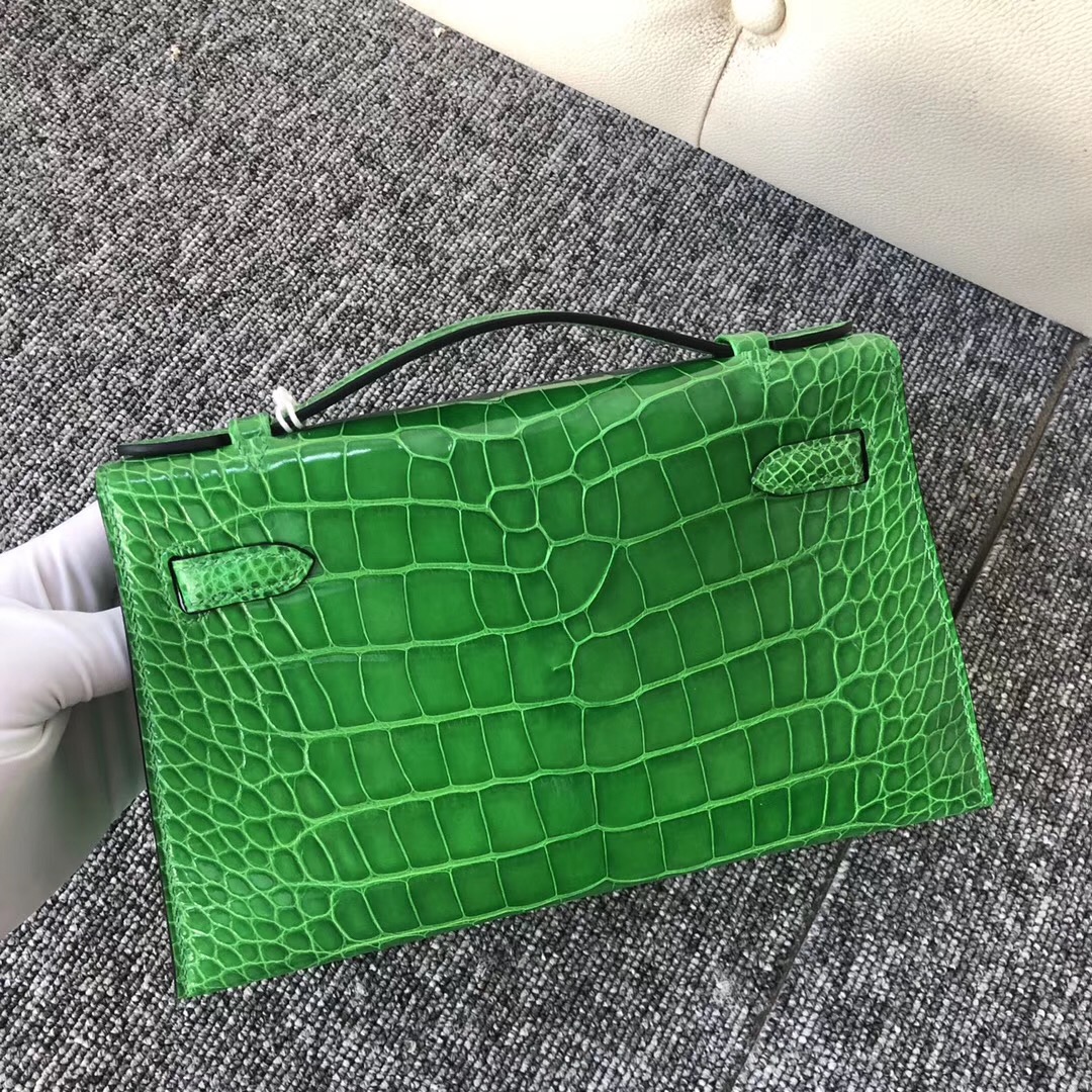 Aomen Macao Hermes MiniKelly pochette 1L仙人掌綠 Cactus 美洲鱷
