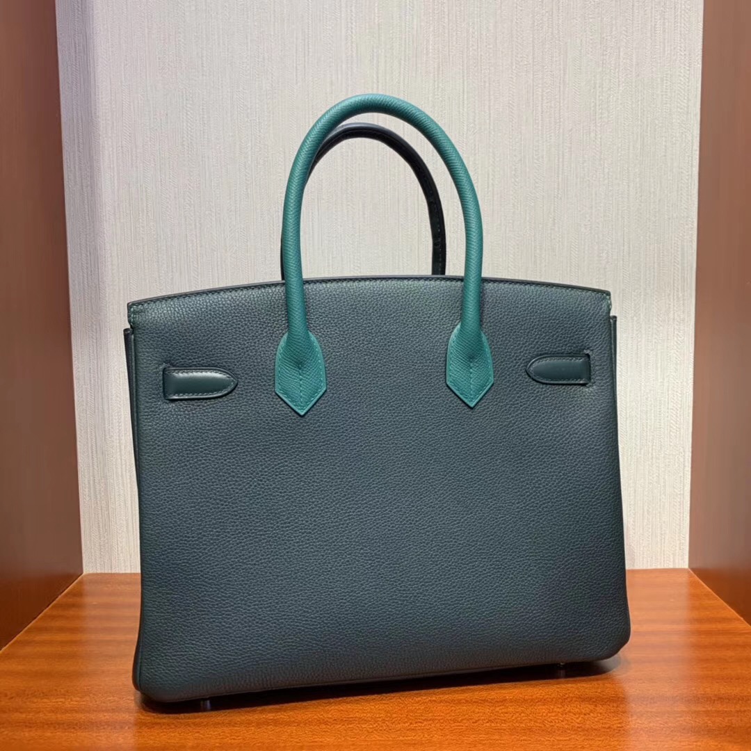 Singapore Hermes Birkin 30cm 6Q翡翠绿 1T泰坦绿 67祖母绿 Z6孔雀绿 8W新唇膏粉