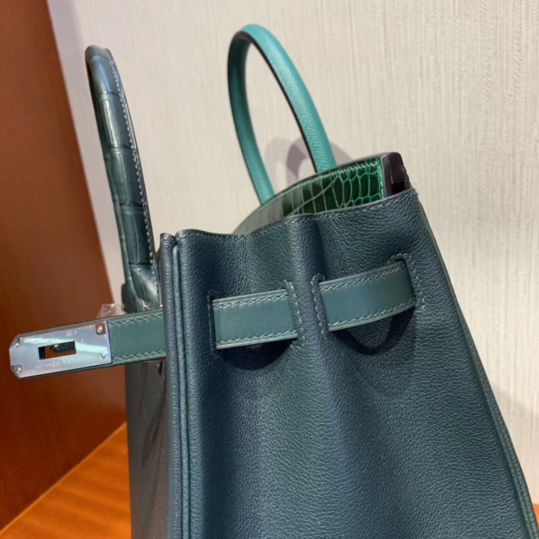 Singapore Hermes Birkin 30cm 6Q翡翠绿 1T泰坦绿 67祖母绿 Z6孔雀绿 8W新唇膏粉