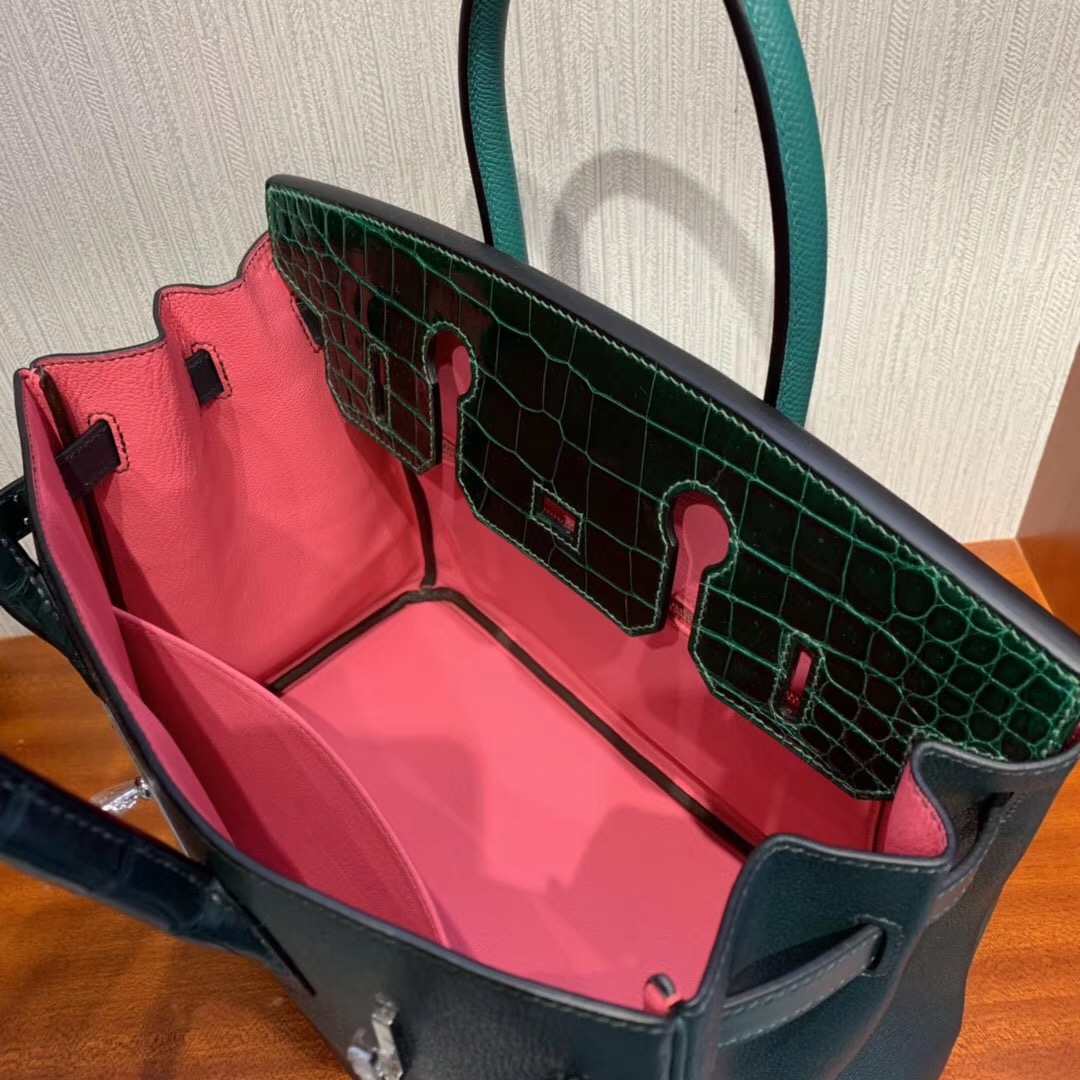 Singapore Hermes Birkin 30cm 6Q翡翠绿 1T泰坦绿 67祖母绿 Z6孔雀绿 8W新唇膏粉