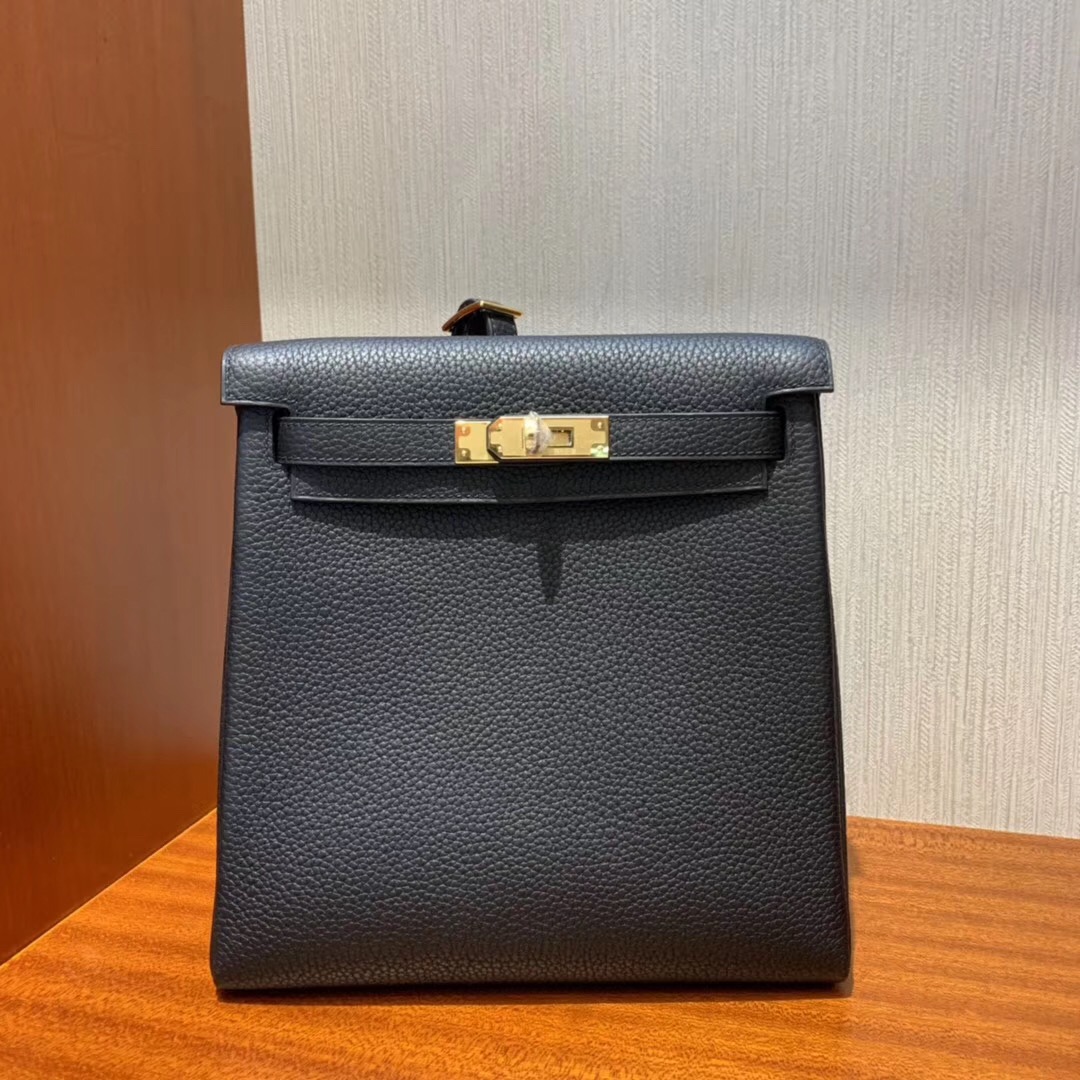 Hong Kong Hermes Kelly ado Backpack CK89 taurillon Clemence 皮