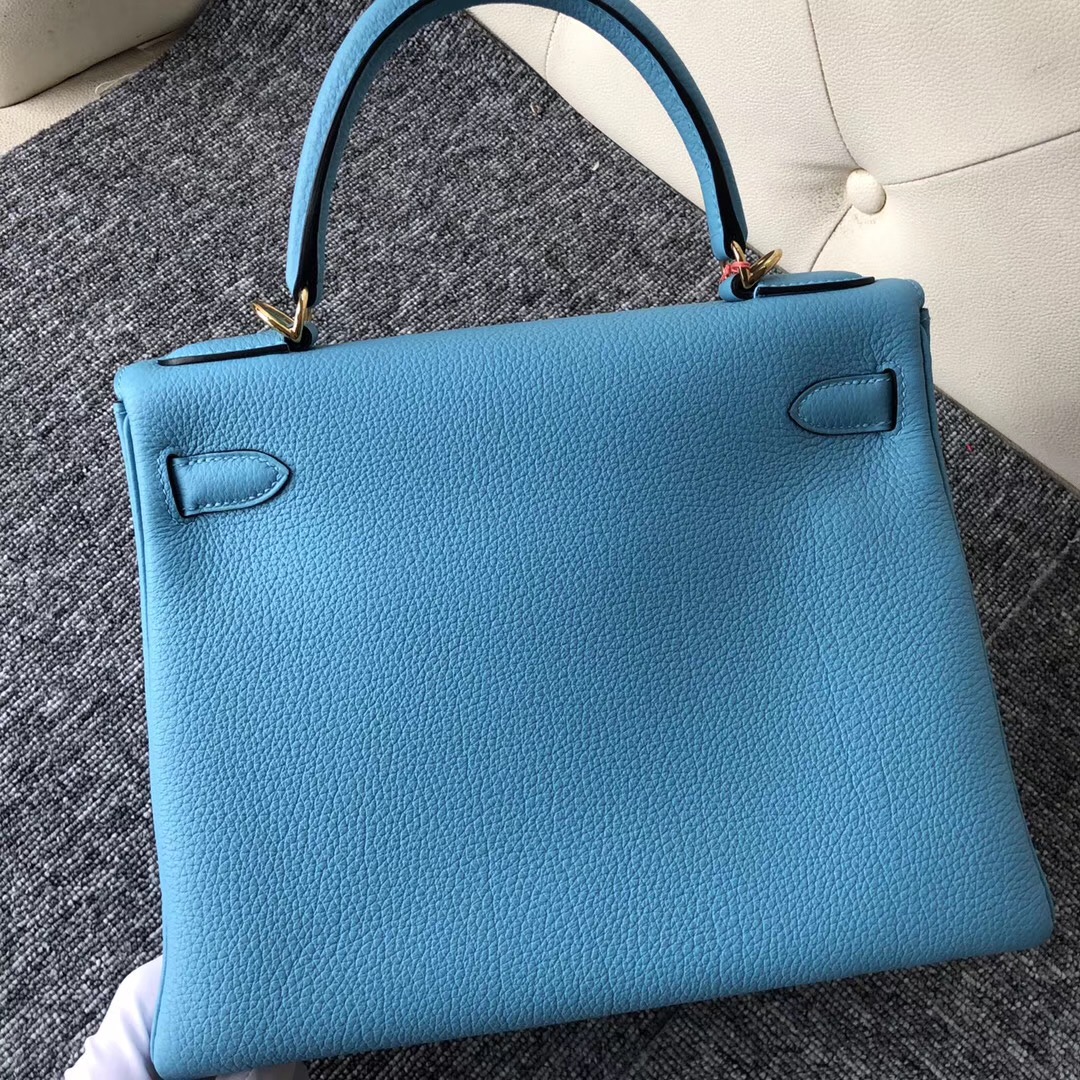 新加坡史各士路店 Hermes Kelly 28cm P3北方藍 Blue de nord Togo 皮