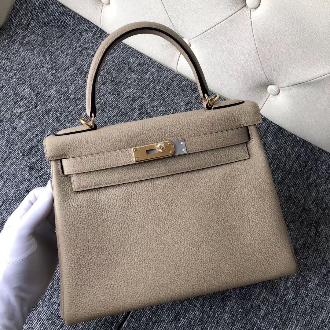 Hermes Kelly Retourne 28CM Bag Togo Leather Gold Hardware, CK55