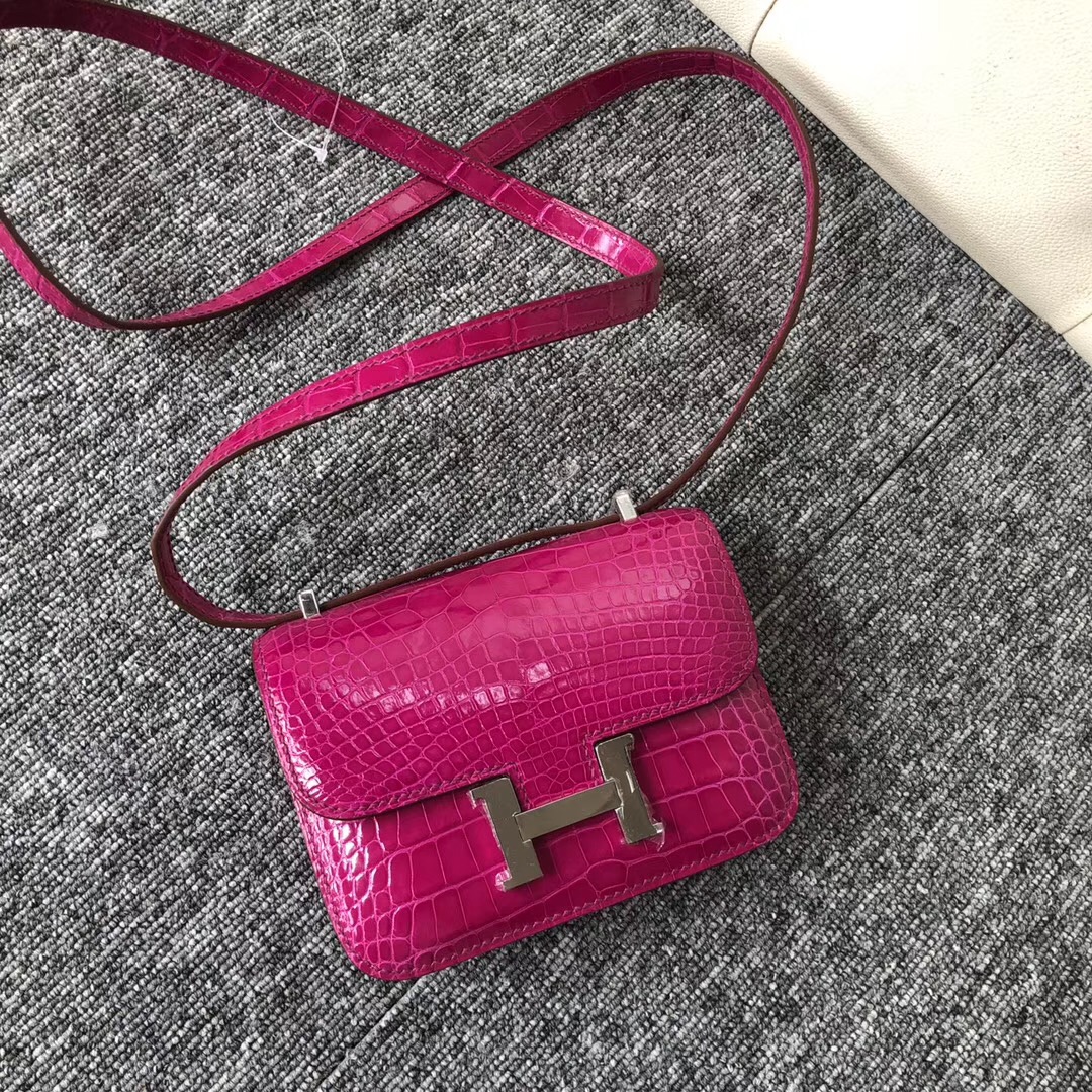 臺灣臺北Hermes Constance mini 14cm J5天方夜譚粉紫 Rose sheheraradez