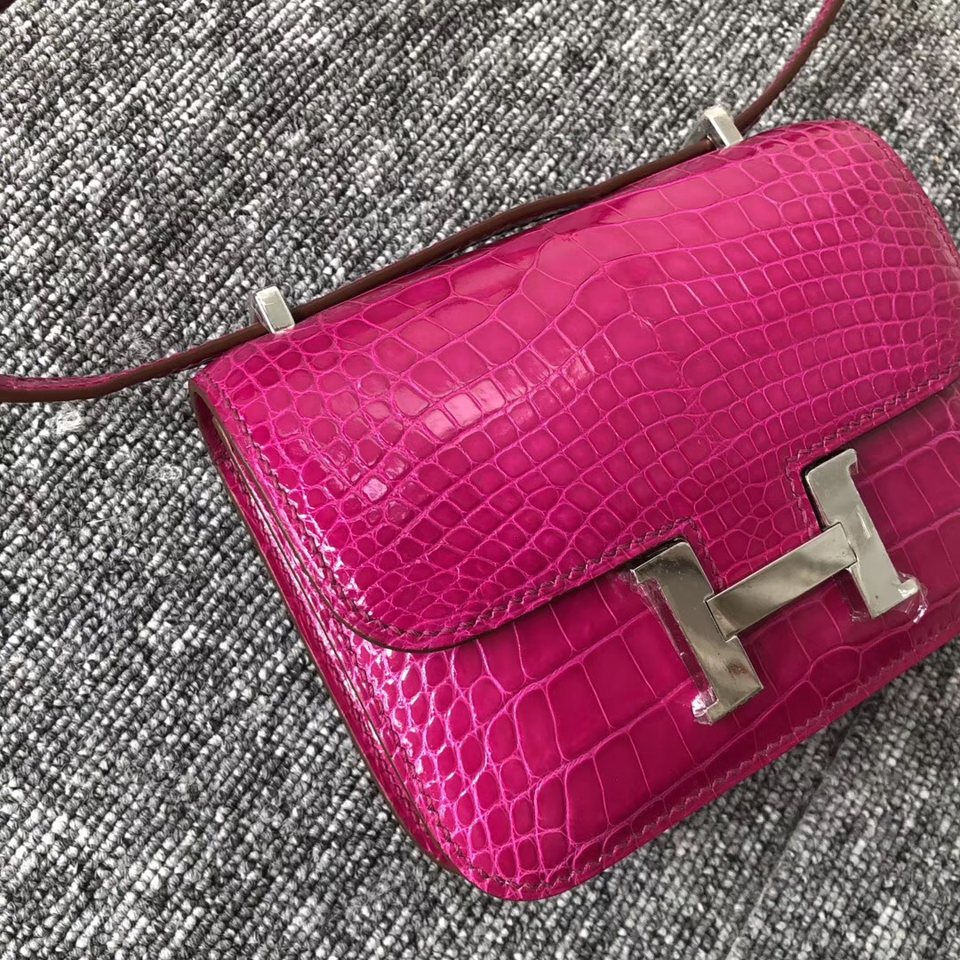 臺灣臺北Hermes Constance mini 14cm J5天方夜譚粉紫 Rose sheheraradez