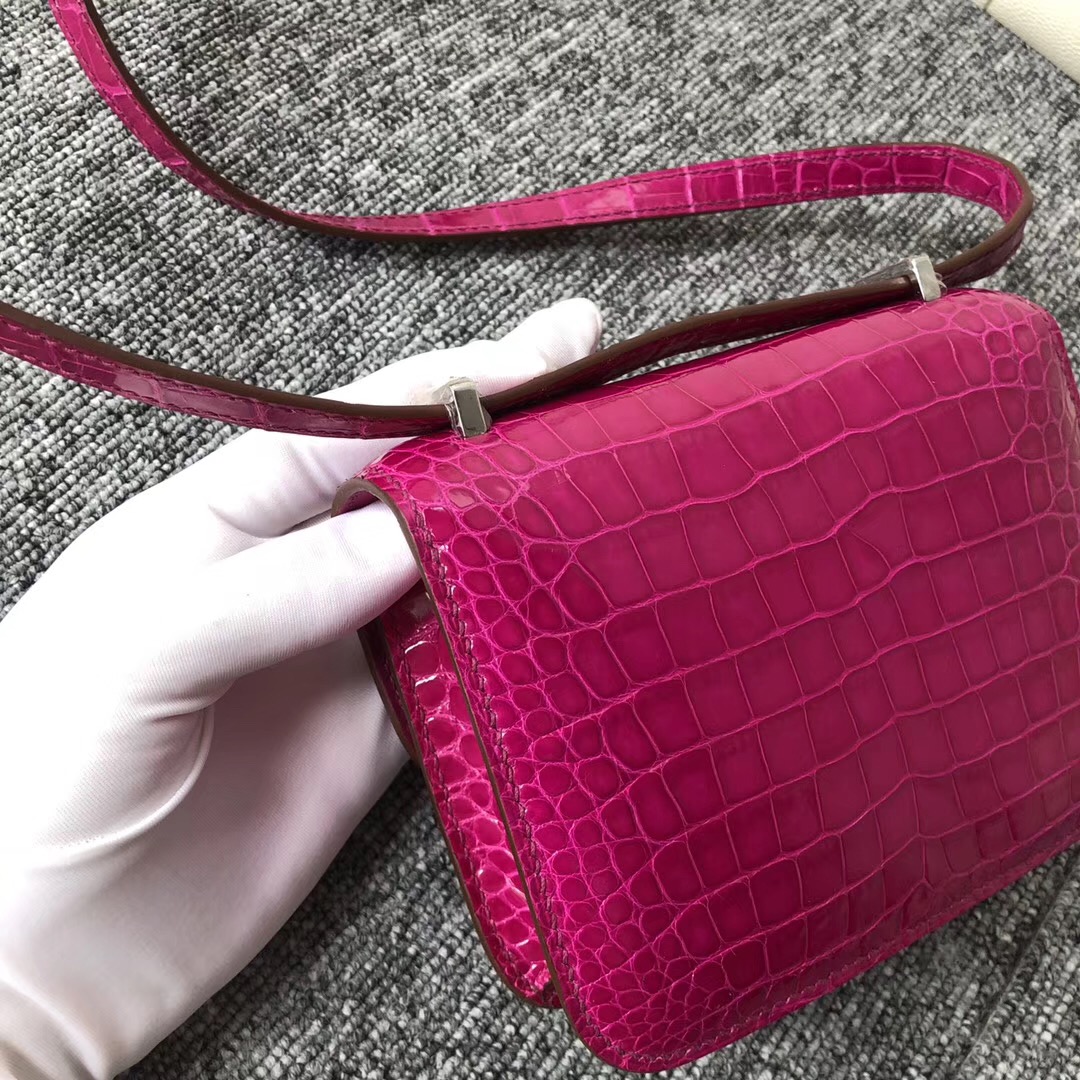 臺灣臺北Hermes Constance mini 14cm J5天方夜譚粉紫 Rose sheheraradez