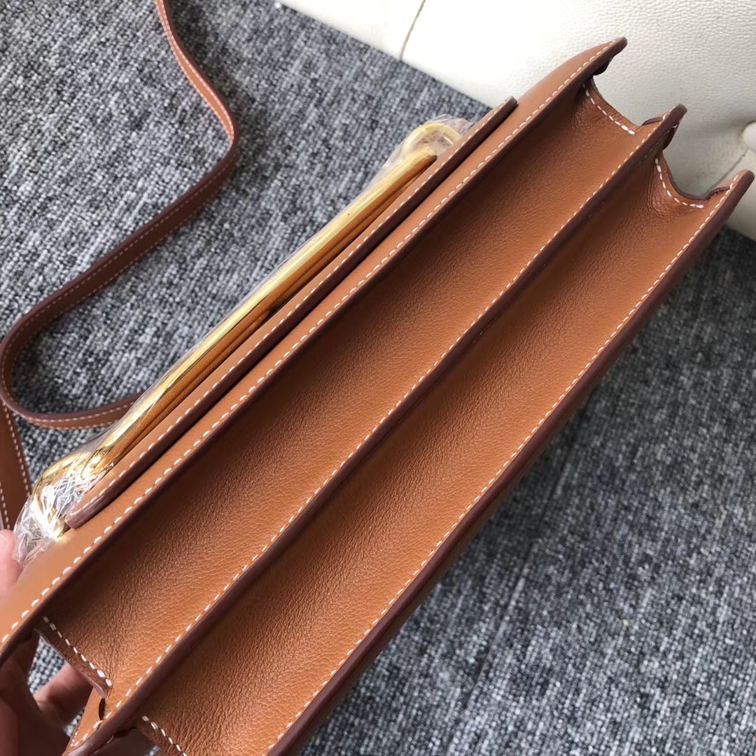 臺灣桃園愛馬仕豬鼻子包價格 Hermes Roulis 23cm everycolor CK37金棕色Gold