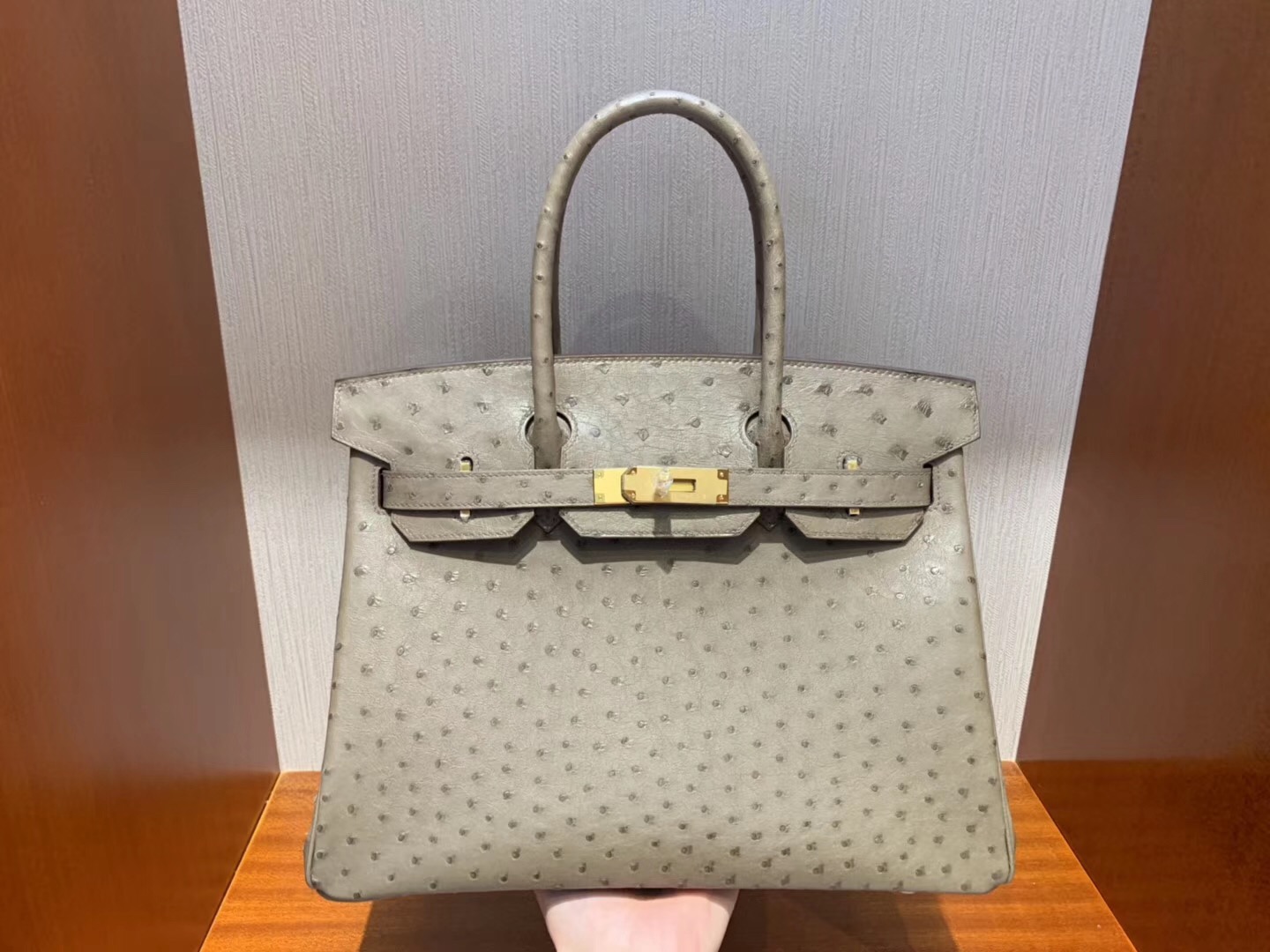 澳門愛馬仕鉑金包價格 Hermes Birkin 30cm ostrich CK18 大象灰 etoupe