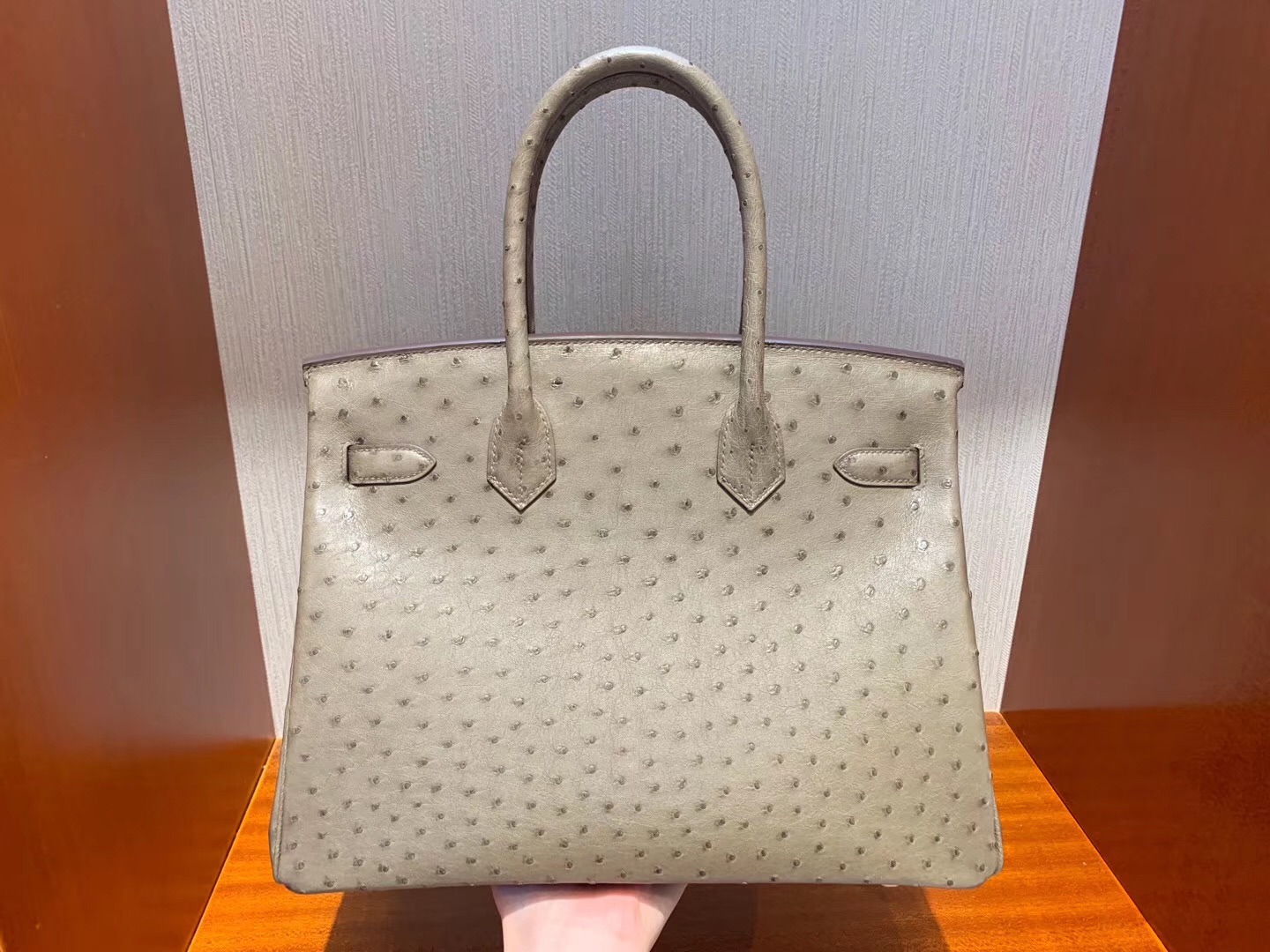 澳門愛馬仕鉑金包價格 Hermes Birkin 30cm ostrich CK18 大象灰 etoupe