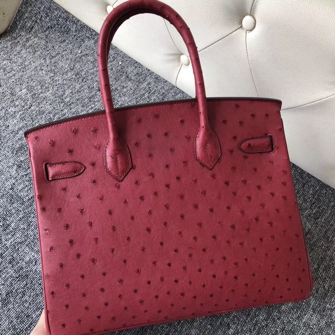 臺灣桃園市鉑金包圖片Taiwan Hermes Birkin 30cm Ostrich K1 Rouge Grenat