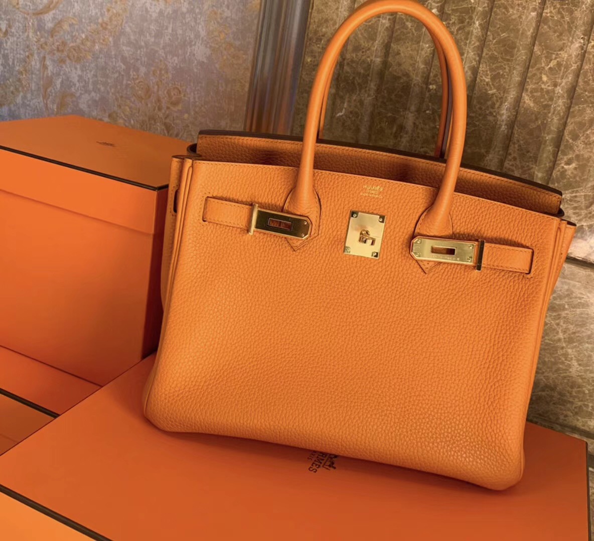 香港愛馬仕包包圖片價格 Hermes Birkin 25cm 30cm 35cm I9 Abricot 杏黃色