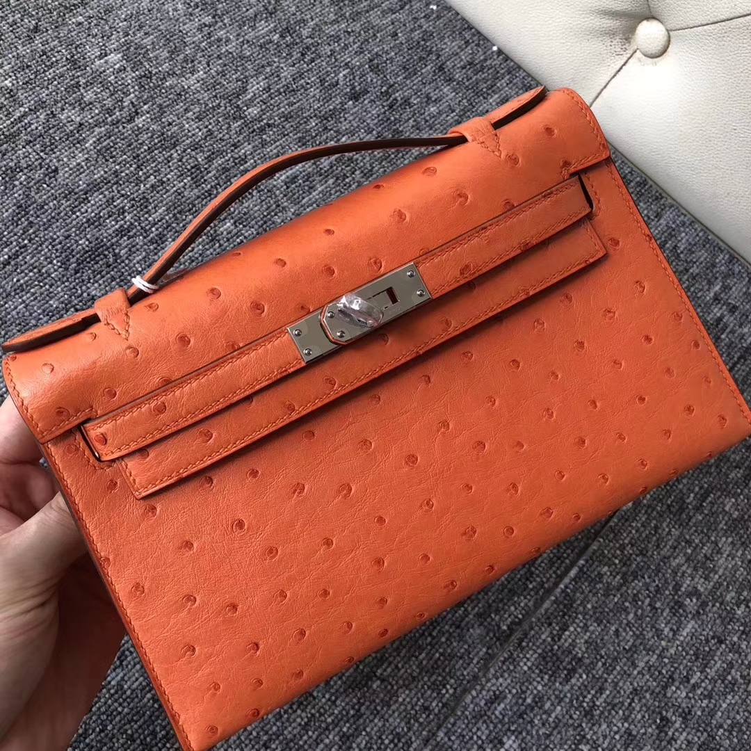 愛馬仕迷妳凱莉包香港價格 Hong Kong Hermes Mini Kelly pochette CK93 Orange