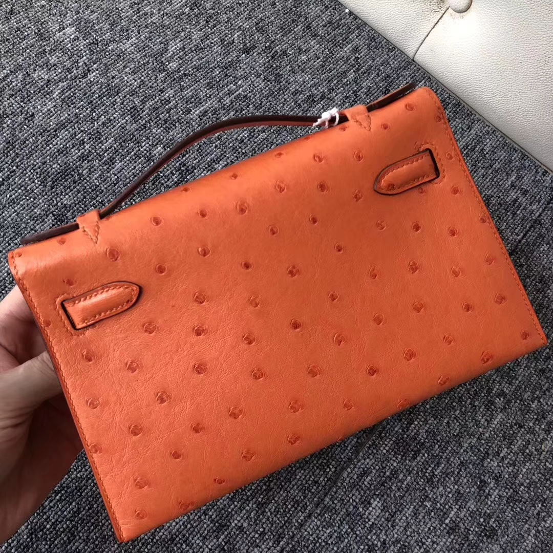 愛馬仕迷妳凱莉包香港價格 Hong Kong Hermes Mini Kelly pochette CK93 Orange