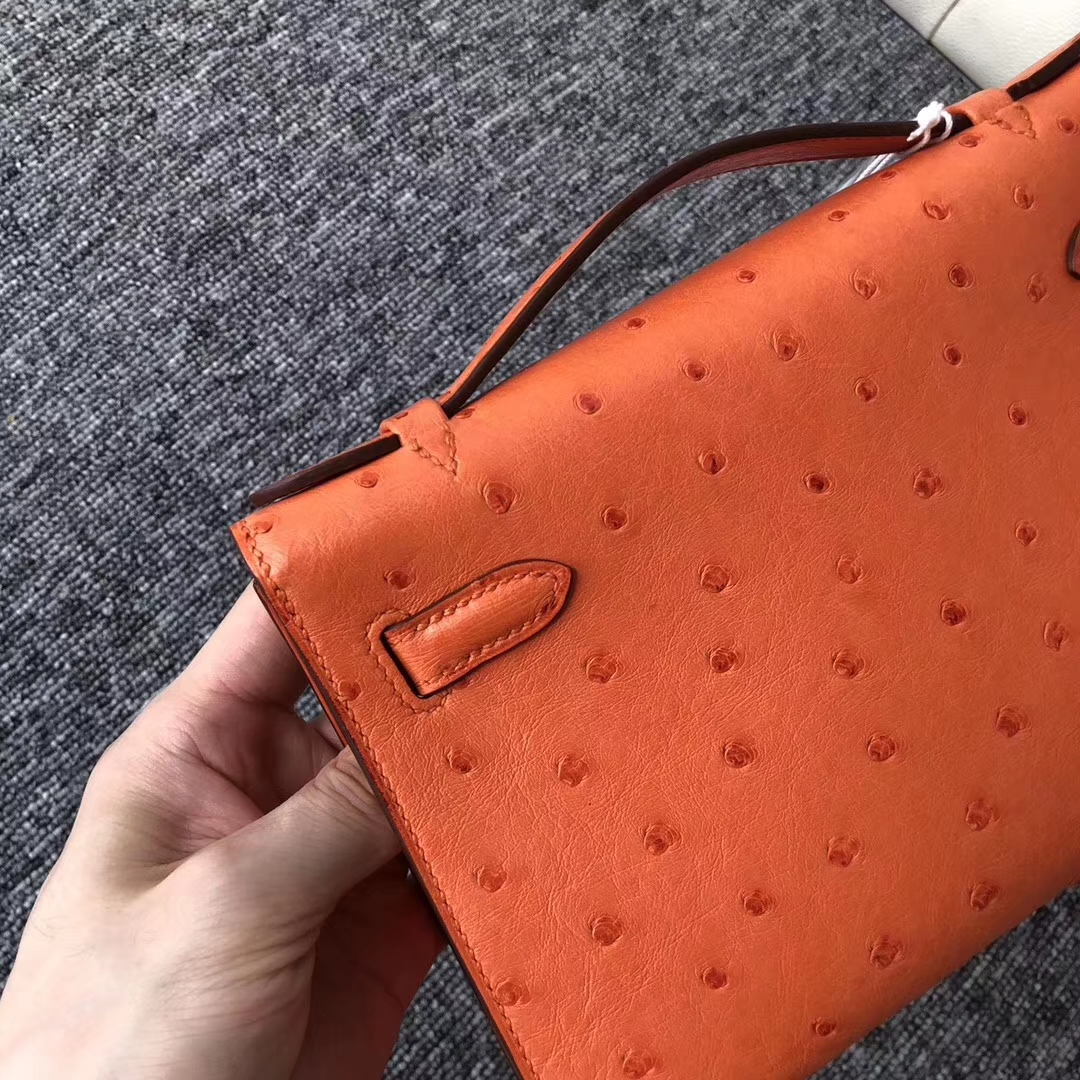 愛馬仕迷妳凱莉包香港價格 Hong Kong Hermes Mini Kelly pochette CK93 Orange