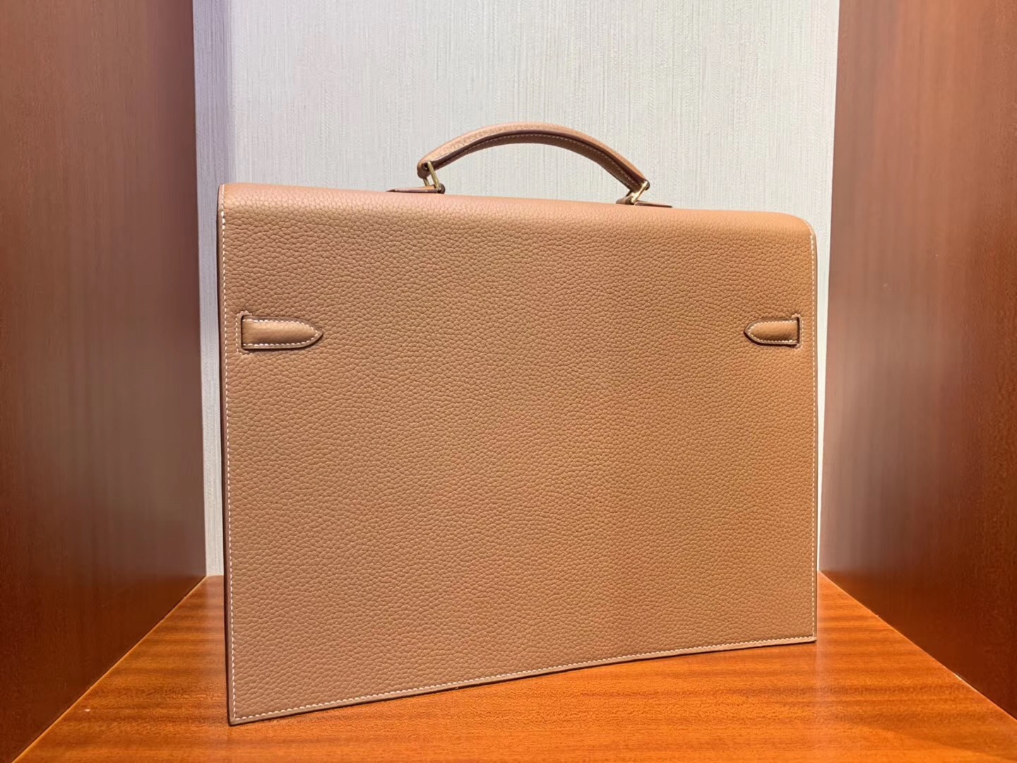 愛馬仕公文包價格 Hermes Kelly Depeches 38cm Clemence CK37 金棕色 Gold