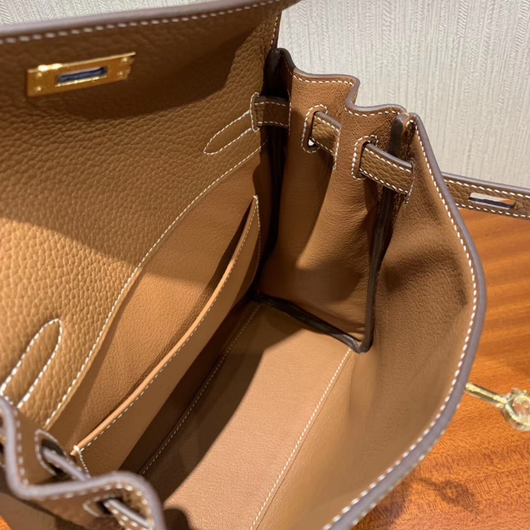 Singapore Hermes Kelly ado Backpack CK37 Gold 金棕色 taurillon Clemence