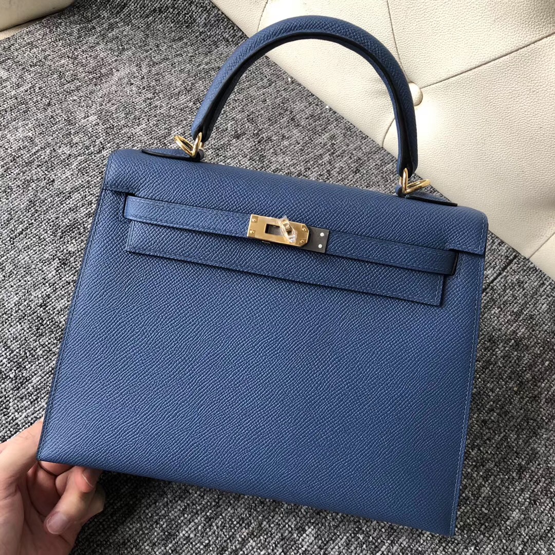 愛馬仕包包圖片新加坡價格 Hermes Kelly 25cm R2 Blue agate 瑪瑙藍