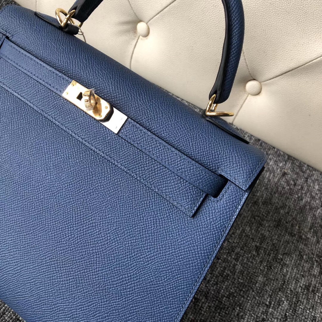 愛馬仕包包圖片新加坡價格 Hermes Kelly 25cm R2 Blue agate 瑪瑙藍