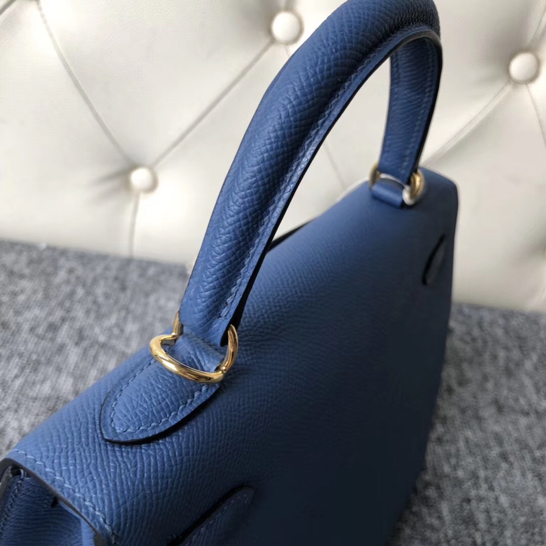 愛馬仕包包圖片新加坡價格 Hermes Kelly 25cm R2 Blue agate 瑪瑙藍