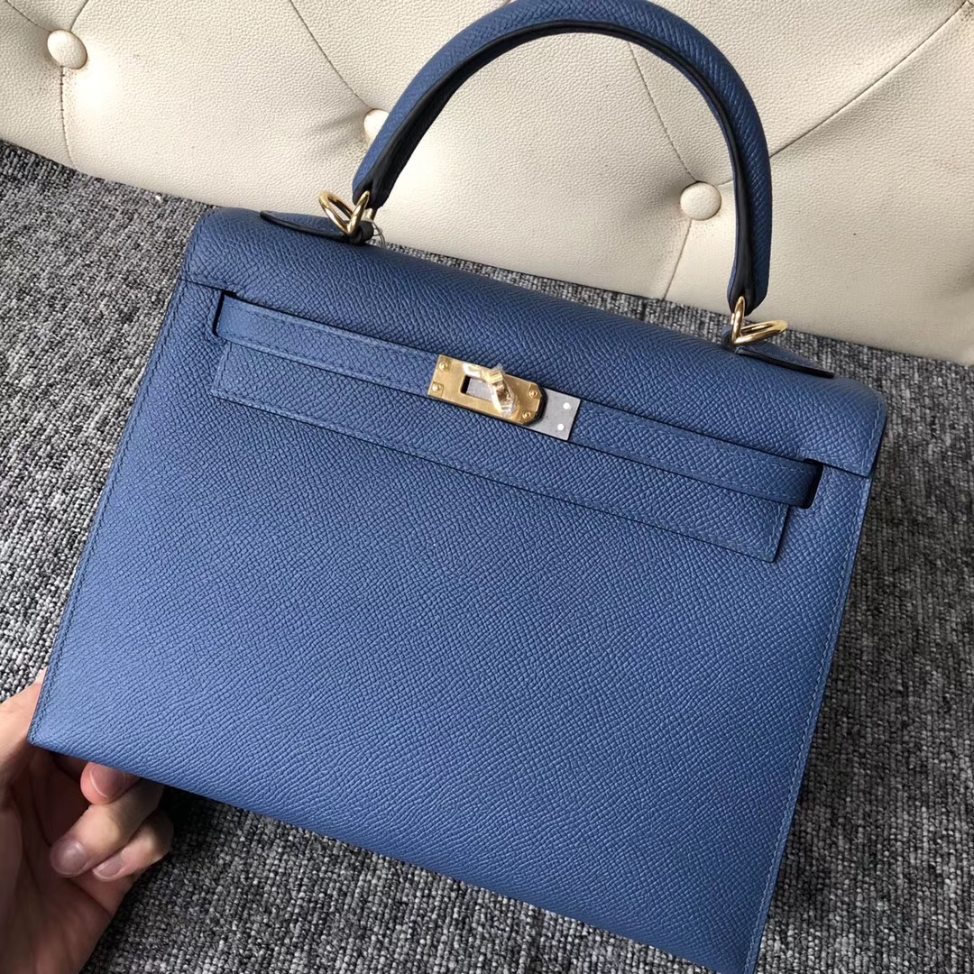 愛馬仕包包圖片新加坡價格 Hermes Kelly 25cm R2 Blue agate 瑪瑙藍