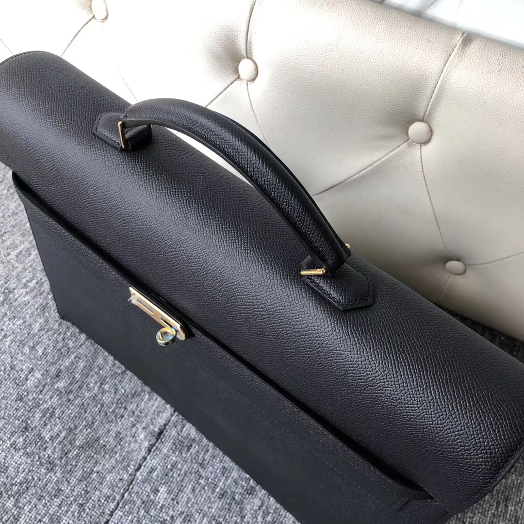 澳洲Hermes價錢 愛馬仕公文包 Hermes Kelly Depeches CK89黑色 Noir