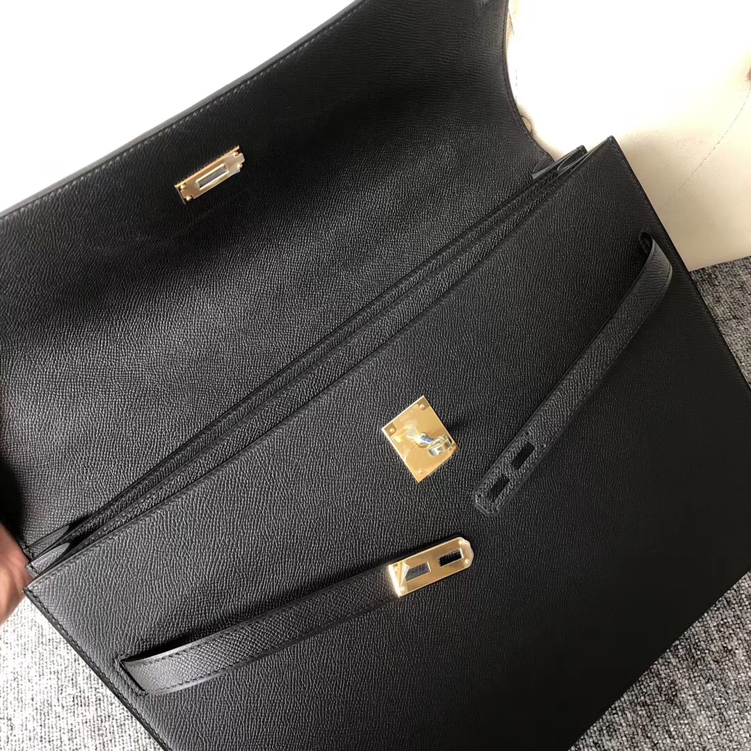 澳洲Hermes價錢 愛馬仕公文包 Hermes Kelly Depeches CK89黑色 Noir