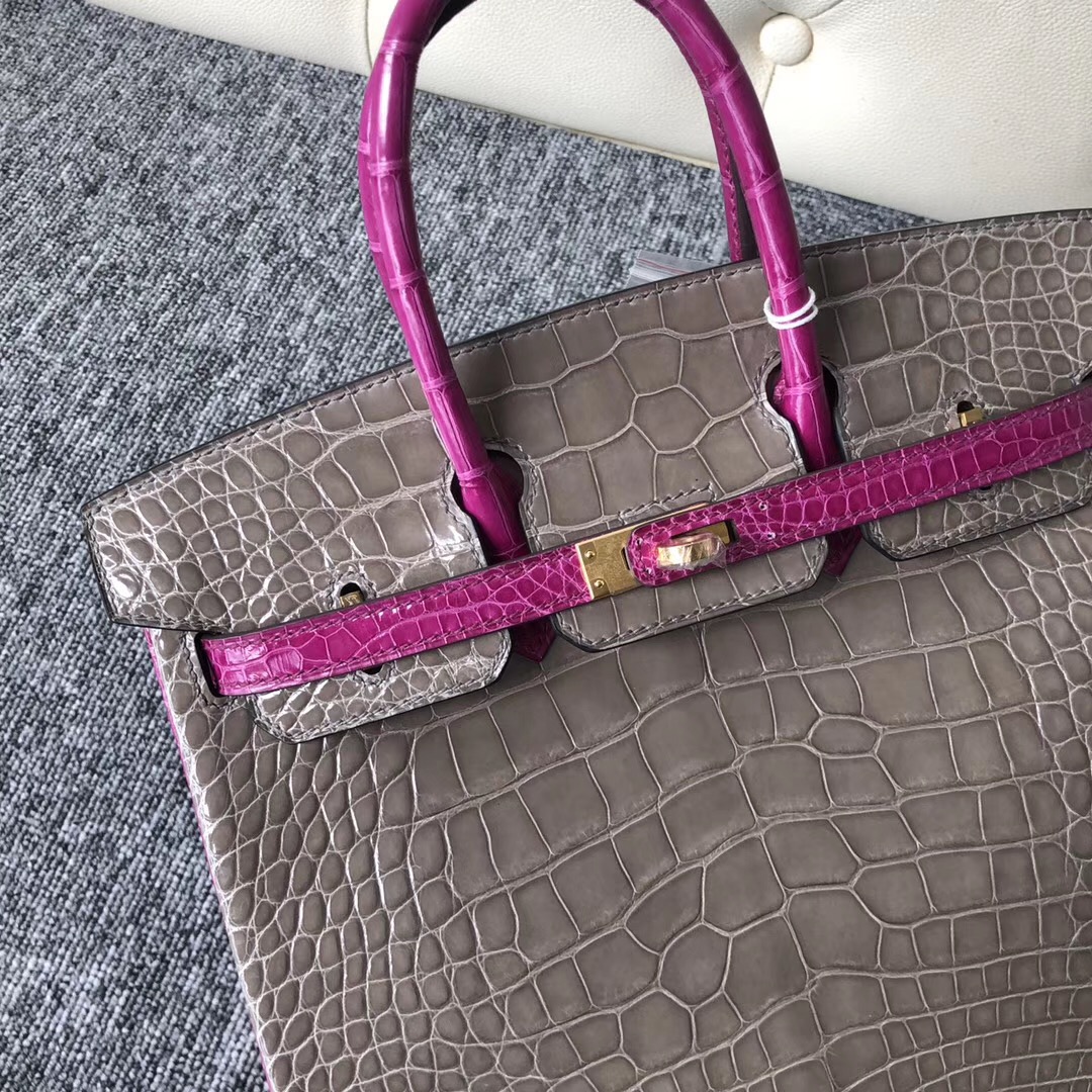 Australia Hermes Birkin 25cm CK81 Gris Tourterelle / J5 Rose sheheraradez