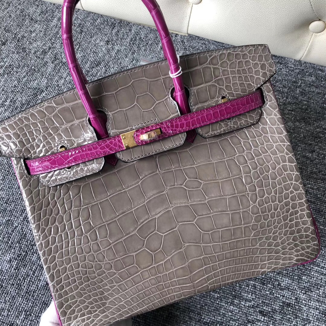 Australia Hermes Birkin 25cm CK81 Gris Tourterelle / J5 Rose sheheraradez