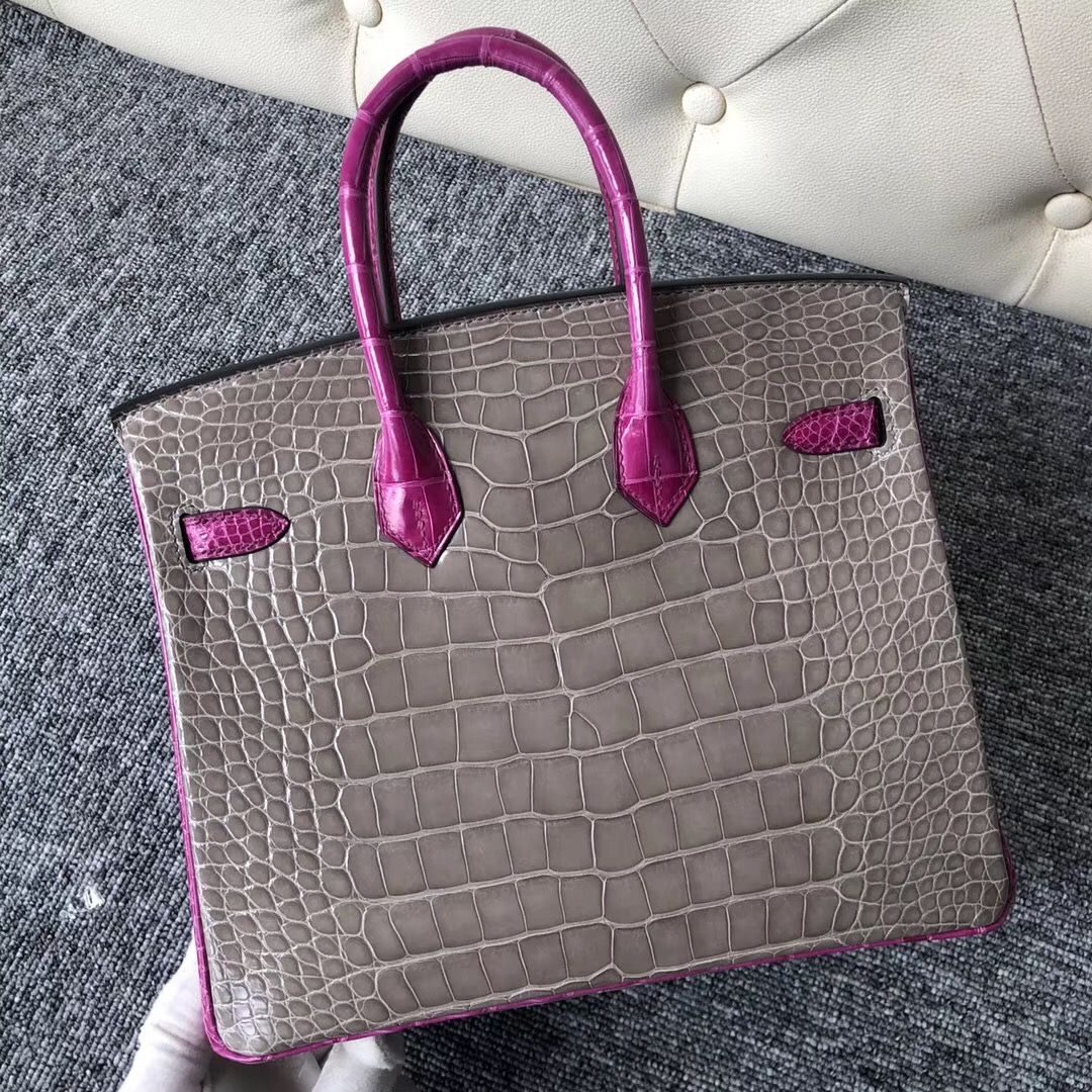 Australia Hermes Birkin 25cm CK81 Gris Tourterelle / J5 Rose sheheraradez