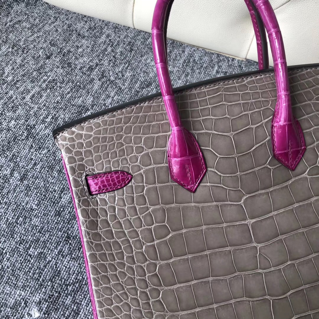 Australia Hermes Birkin 25cm CK81 Gris Tourterelle / J5 Rose sheheraradez