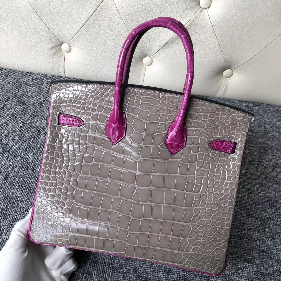 Australia Hermes Birkin 25cm CK81 Gris Tourterelle / J5 Rose sheheraradez