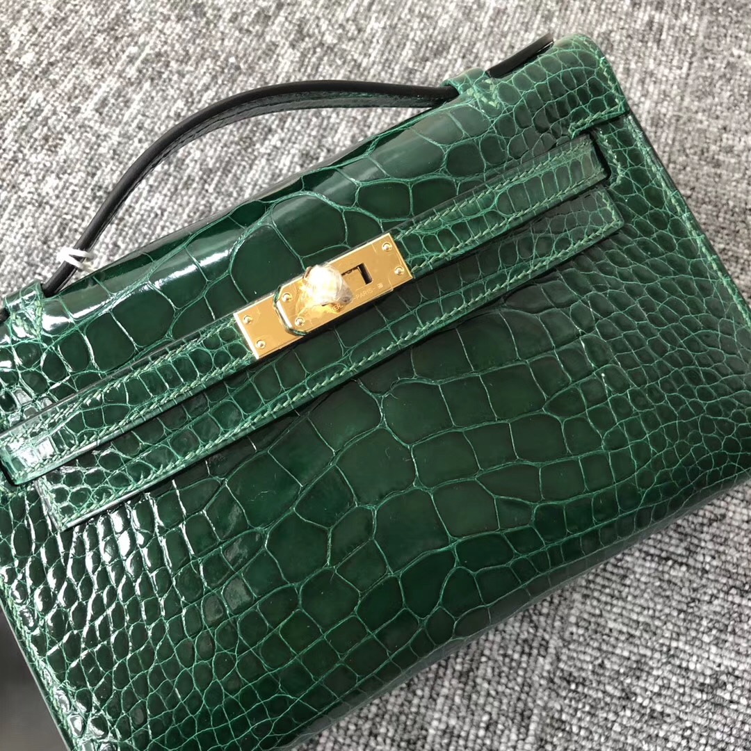 悉尼“愛馬仕”旗艦店 Australia Hermes MiniKelly pochette CK67祖母綠Vert Fonce