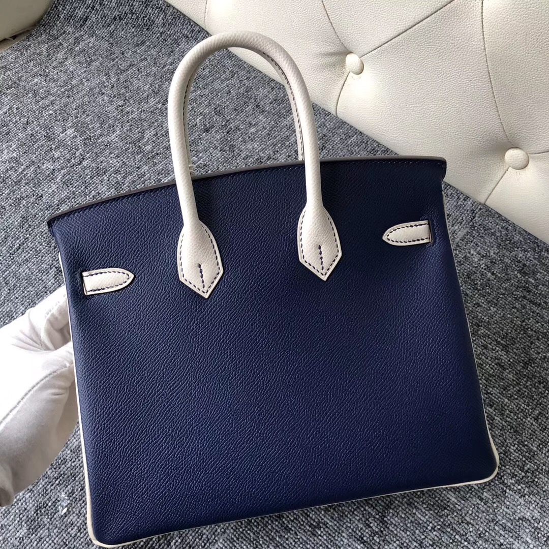 Hermes Birkin 25cm HSS CK73 Blue sapphire 寶石藍  CK10 Craie 奶昔白