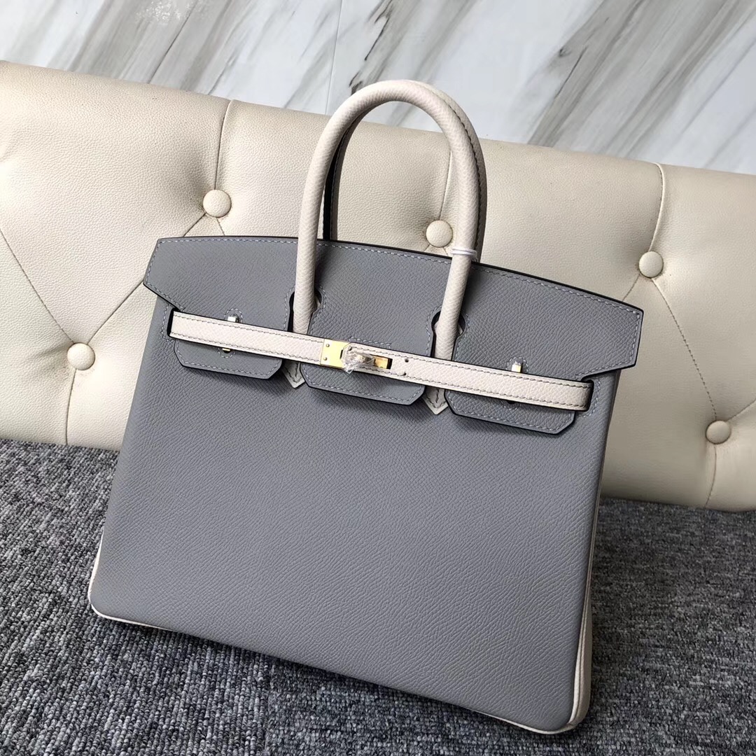 愛馬仕首爾新羅飯店商場專賣店 Hermes Birkin 25cm 4Z Girls Mouette 海鷗灰