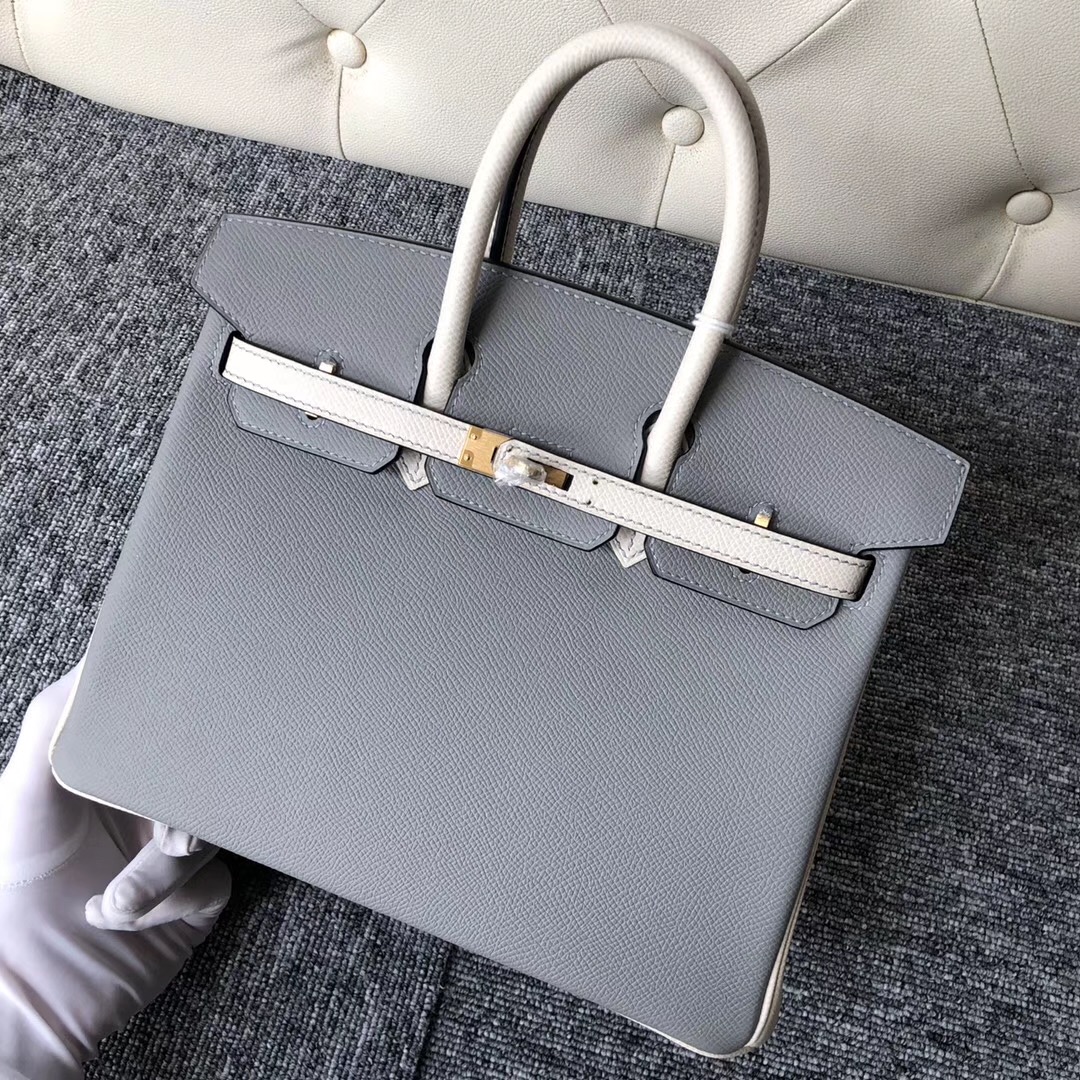 愛馬仕首爾新羅飯店商場專賣店 Hermes Birkin 25cm 4Z Girls Mouette 海鷗灰