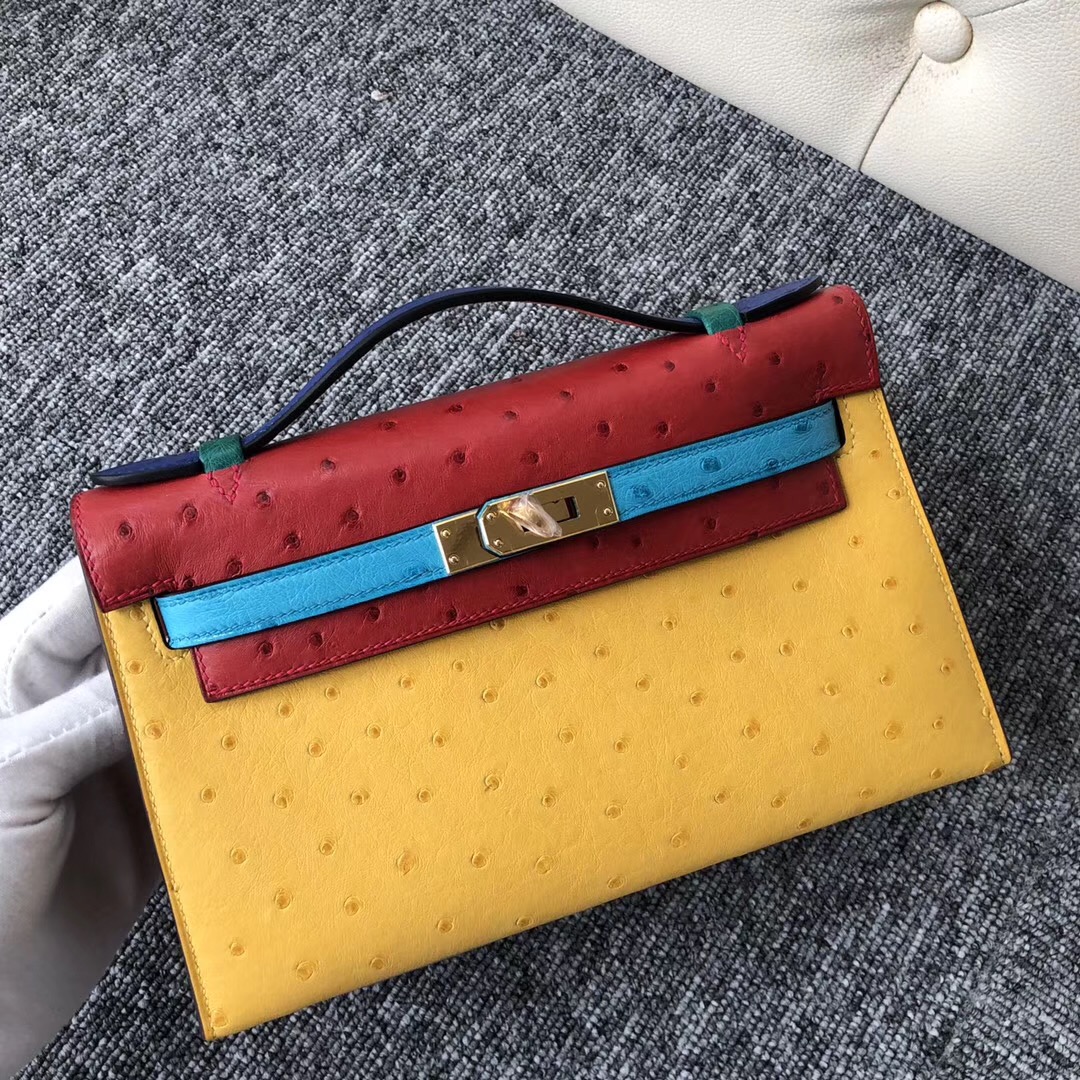 愛馬仕迪拜阿聯酋購物中心專賣店 Dubai Hermes MiniKelly pochette Ostrich