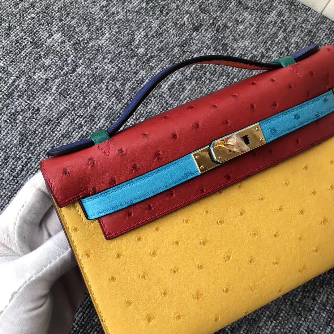 愛馬仕迪拜阿聯酋購物中心專賣店 Dubai Hermes MiniKelly pochette Ostrich